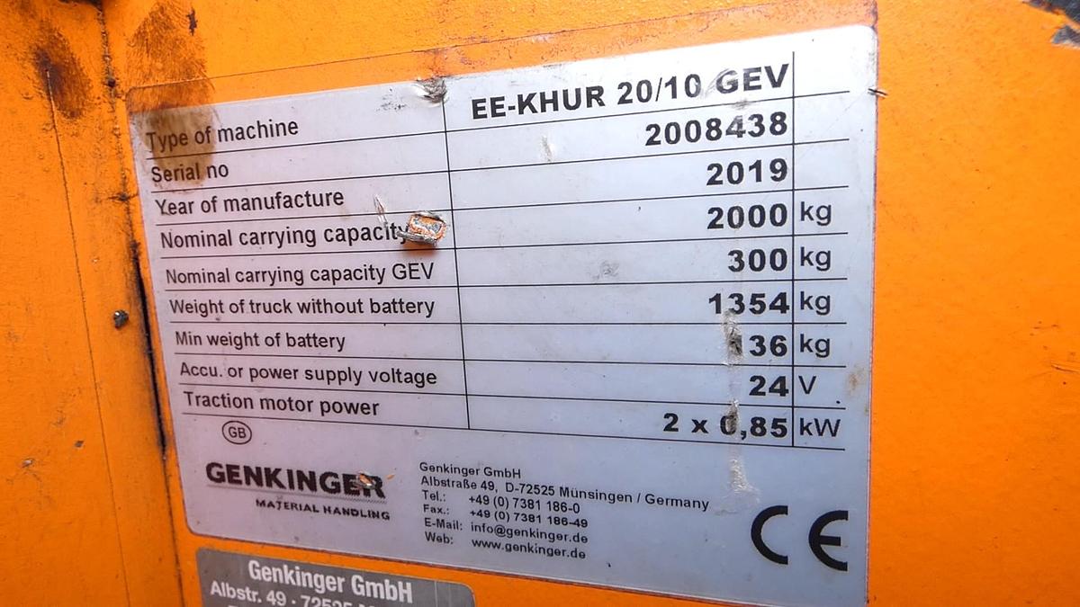 Used 1 x Genkinger Motorised Beam & Frame Transporter, 2019
