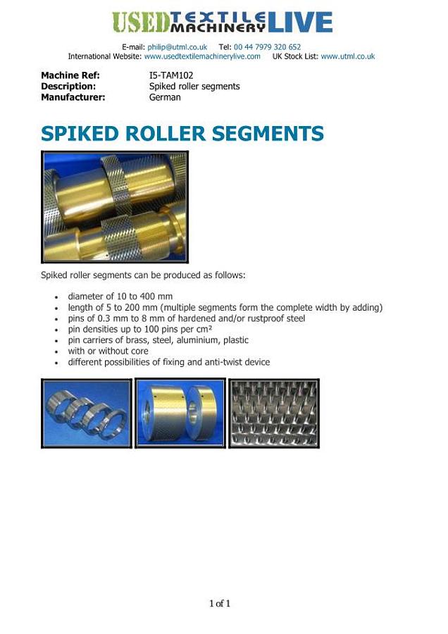 Spiked Roller Segments