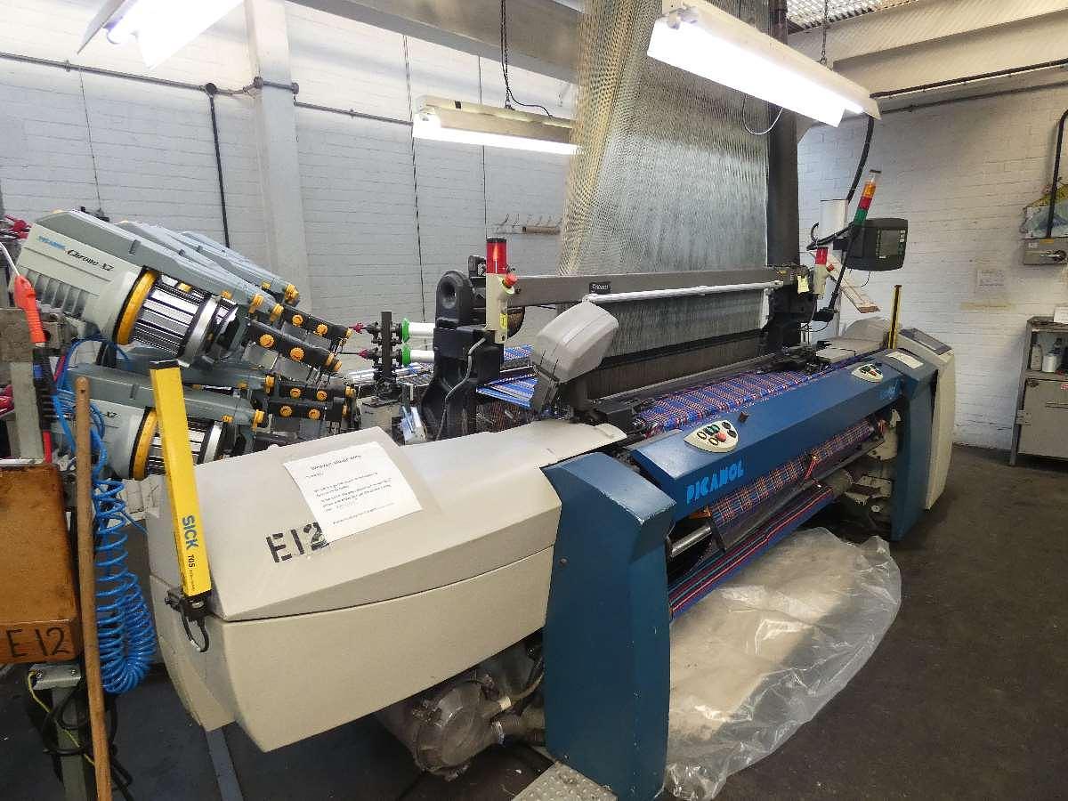 Used 2 x 1.9 Picanol Gammax looms with Staubli Jacquard type CX880, 2005 