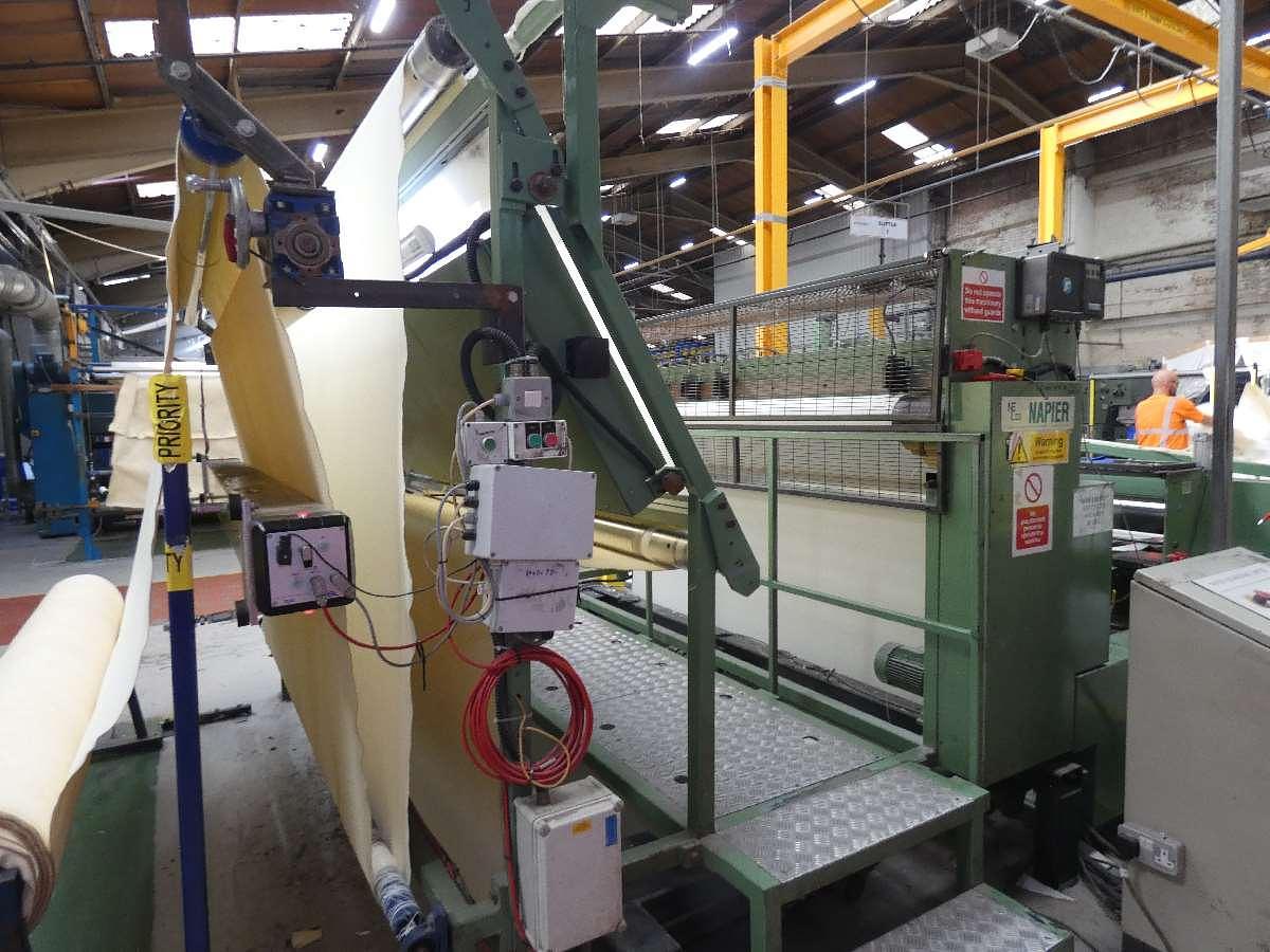 Used 1 x 2.5m Napier Longitudinal Slitter and Cross Cutter, 1999
