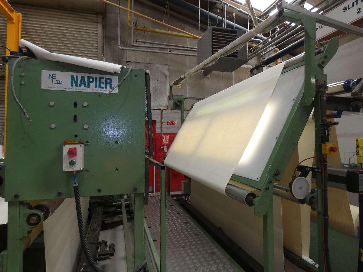 Used 1 x 2.5m Napier Longitudinal Slitter and Cross Cutter, 1999