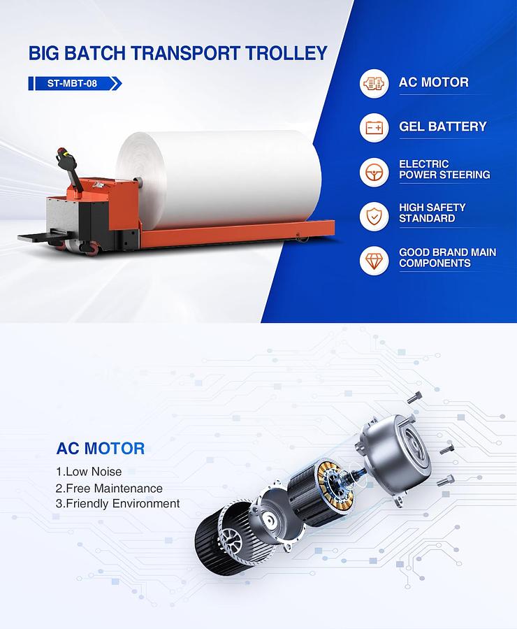 Weaving Transport, Electric Cloth Roll Transport Trolley, G5-MBT-08