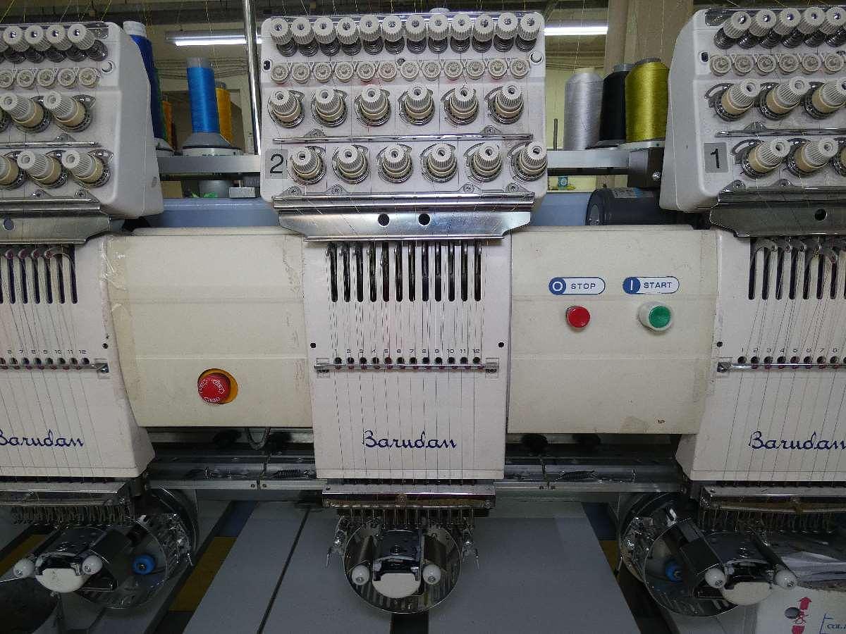 Used 3 x 8 head Barudan Embroidery machines