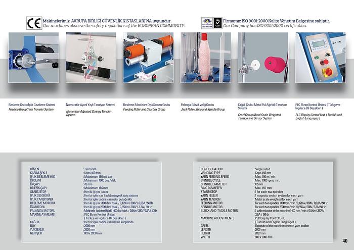 Twisting / Fancy Yarn Twisting Machine for 6 input yarns (New)