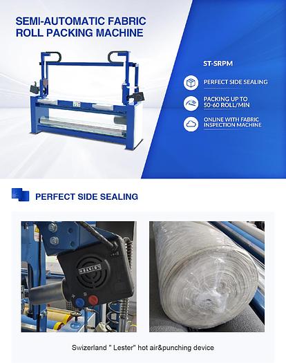 Semi-automatic Fabric Roll Packing Machine