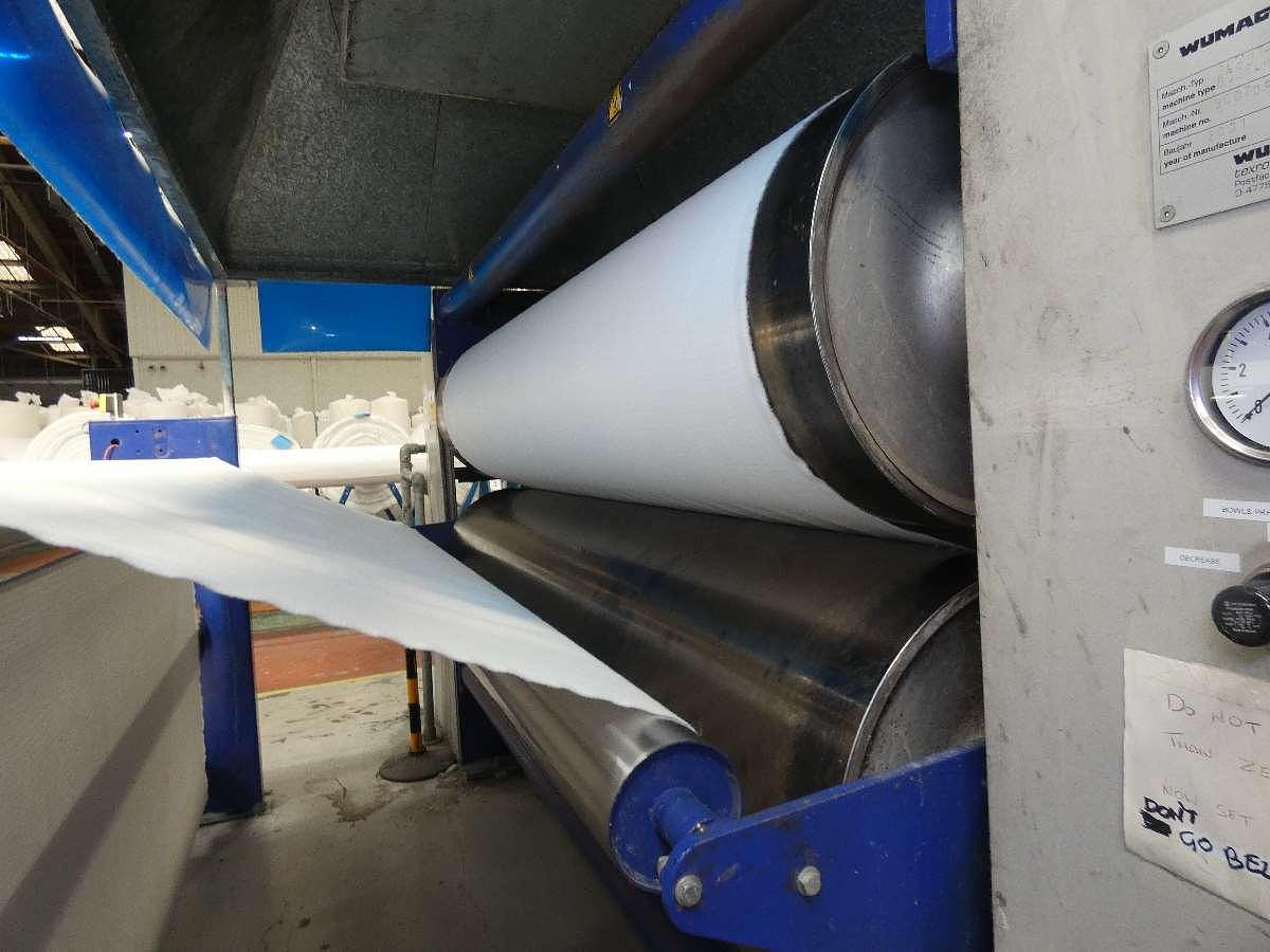 Used 2.4m Wumag Thermal Oil Heat Setting Two Bowl Calendar, 2001 / 2017