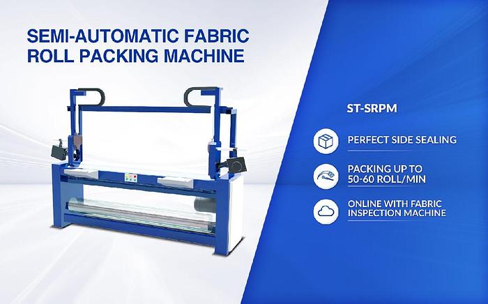 Semi-automatic Fabric Roll Packing Machine