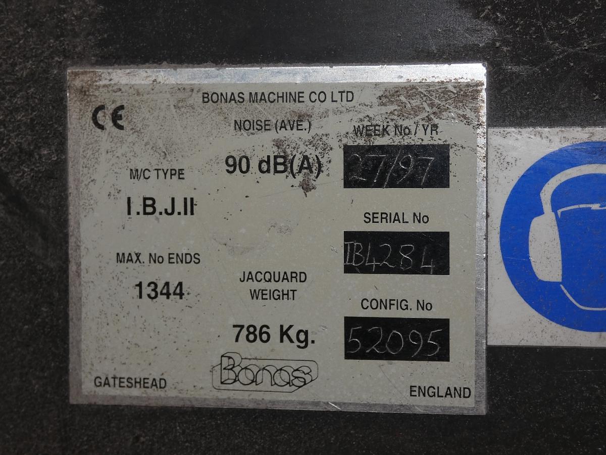 Used 2 x 2.2m Dornier jacquard looms, HTVS4/J with Bonas Jacquard (1344 hooks), 1997