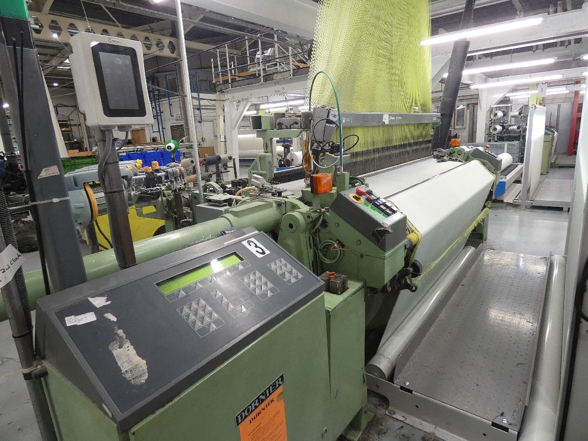 Used 2 x 2.2m Dornier jacquard looms, HTVS4/J with Bonas Jacquard (1344 hooks), 1997