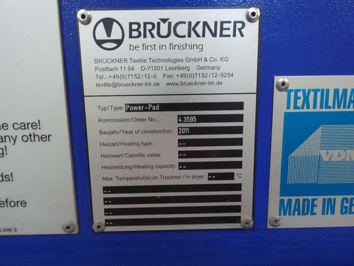 Used 1 x 2.4m Bruckner 8 Bay Gas Stenter with Impregnation padder, 2011