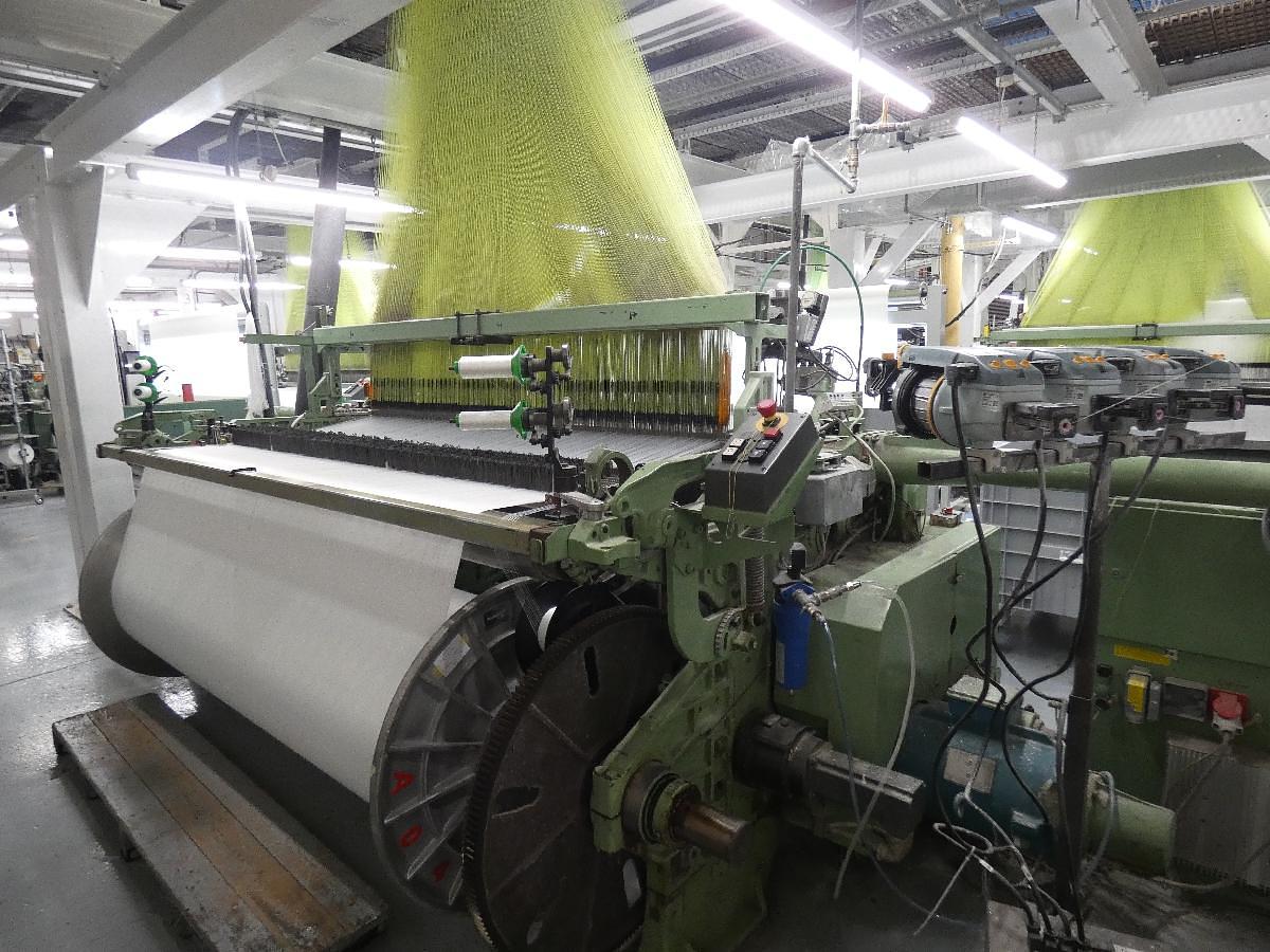 Used 2 x 2.2m Dornier jacquard looms, HTVS4/J with Bonas Jacquard (1344 hooks), 1997
