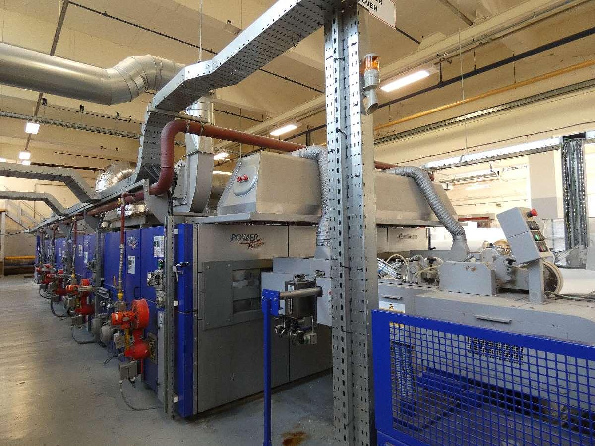 Used 1 x 2.4m Bruckner 8 Bay Gas Stenter with Impregnation padder, 2011