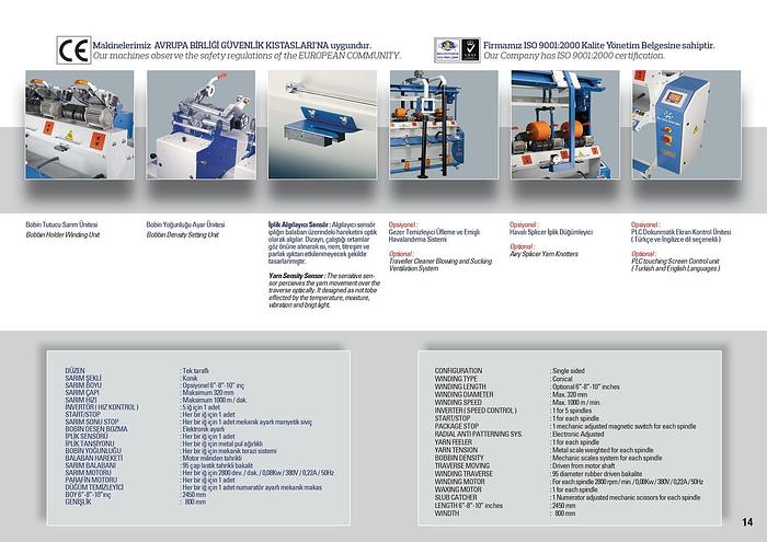 Winding, Cone to cone winder, E1-FSM02, (New)