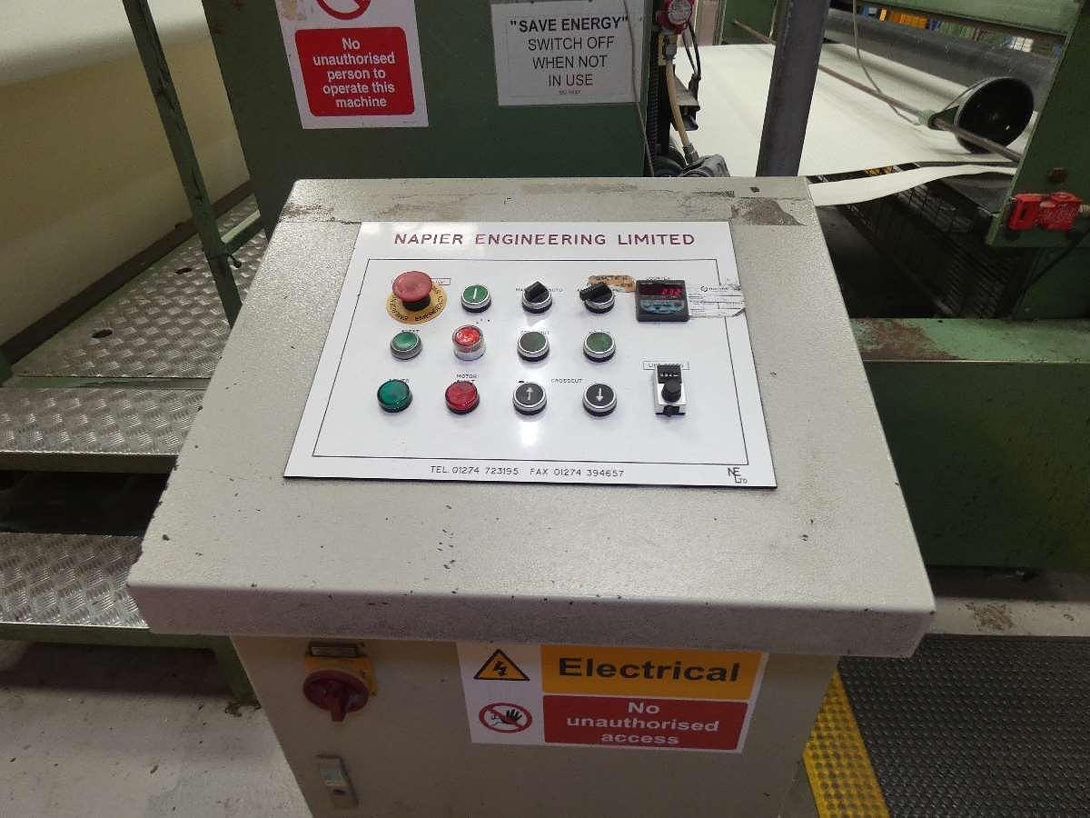 Used 1 x 2.5m Napier Longitudinal Slitter and Cross Cutter, 1999