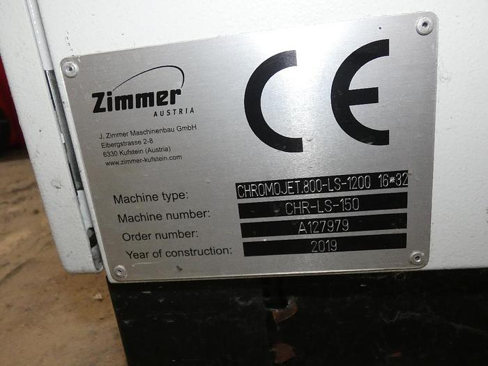 Used Zimmer Chromojet sample digital jet printing system