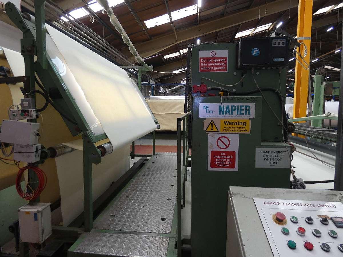 Used 1 x 2.5m Napier Longitudinal Slitter and Cross Cutter, 1999