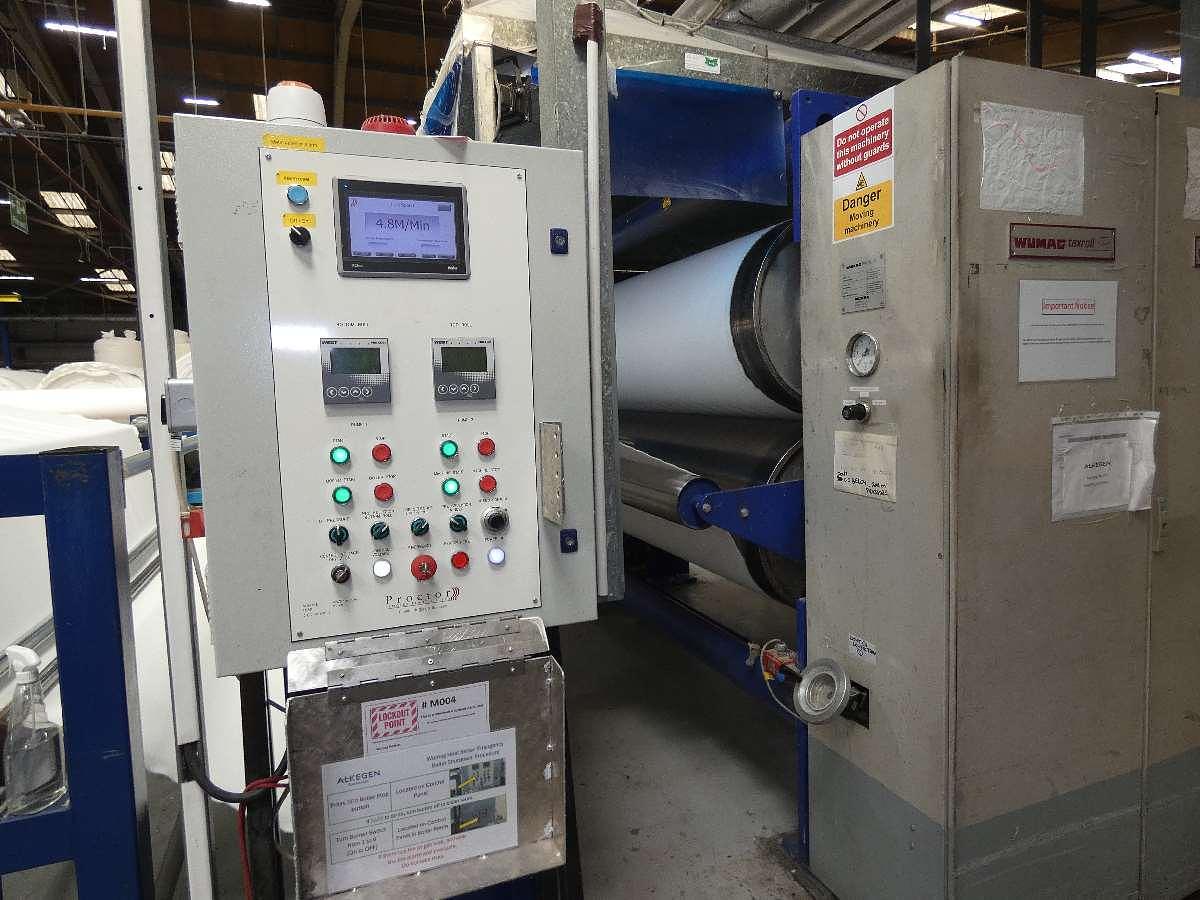 Used 2.4m Wumag Thermal Oil Heat Setting Two Bowl Calendar, 2001 / 2017