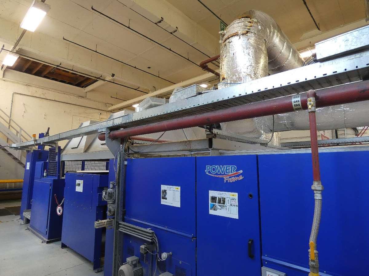 Used 1 x 2.4m Bruckner 8 Bay Gas Stenter with Impregnation padder, 2011