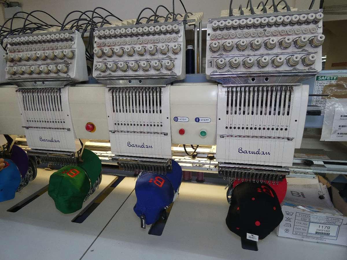 Used 3 x 8 head Barudan Embroidery machines