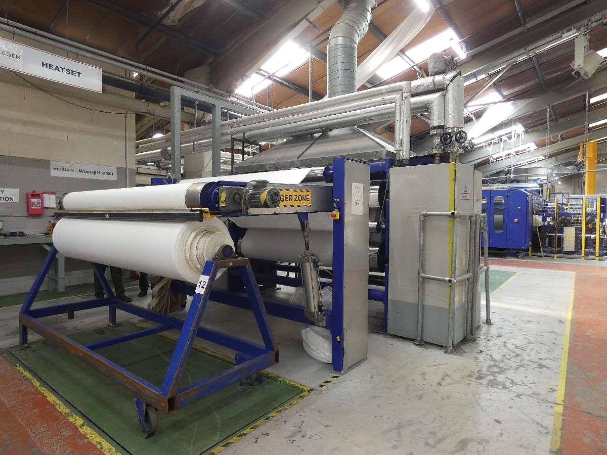 Used 2.4m Wumag Thermal Oil Heat Setting Two Bowl Calendar, 2001 / 2017