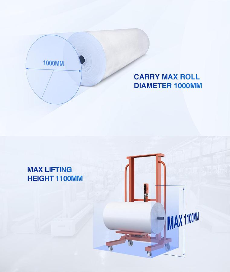 Weaving Transport, Hydraulic High Lift Cloth Roll Transport Trolley, G5-HBT-07I, (New)