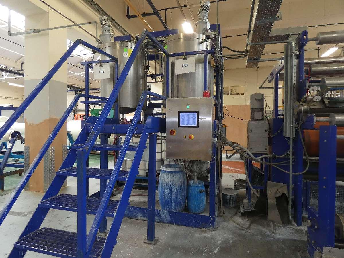 Used 1 x 2.4m Bruckner 8 Bay Gas Stenter with Impregnation padder, 2011