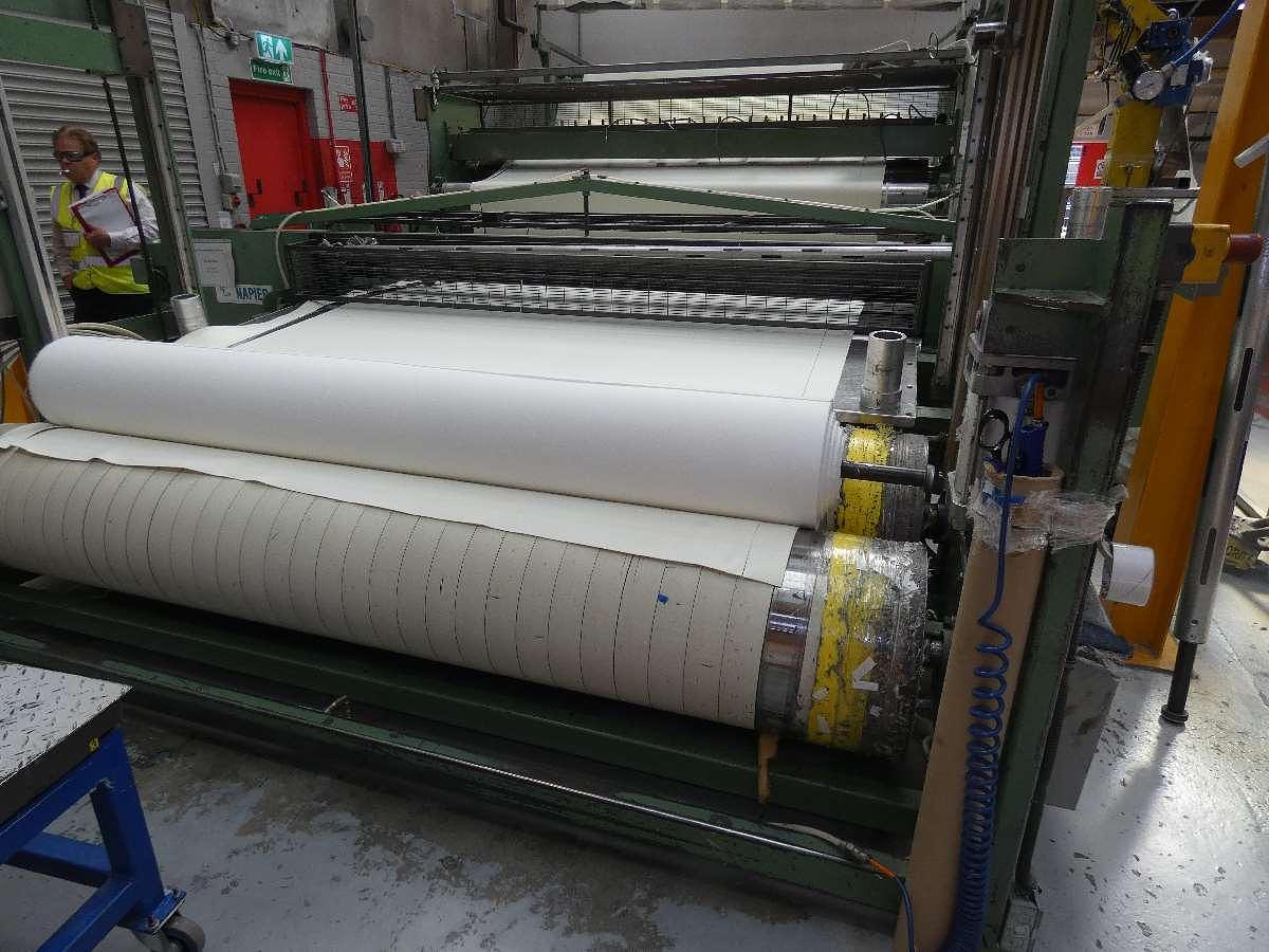 Used 1 x 2.5m Napier Longitudinal Slitter and Cross Cutter, 1999