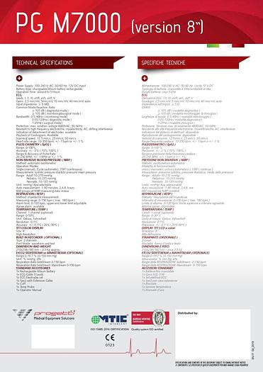 2022 I Giovanniti Moncalieri Monitor Multiparametrico PG M7000 versione 8'' Multiparameter patient monitor