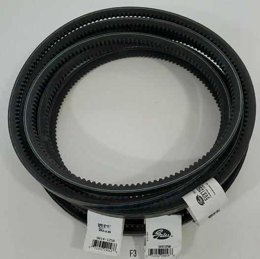 *NEW* LOT OF 3 Gates 5VX1250 Super HC 125" Notched Cogged 5/8" V-belt -Warranty