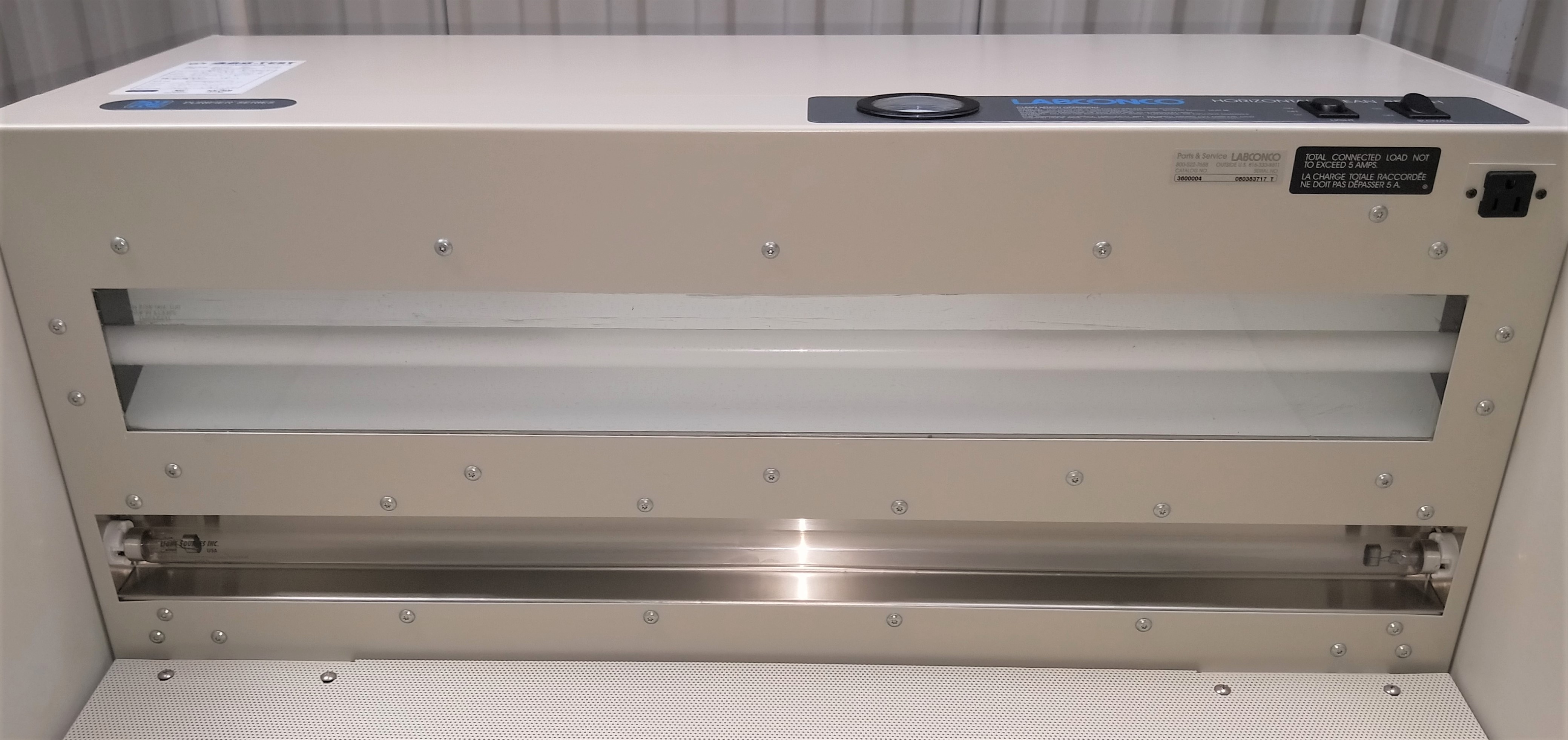 Used Labconco Purifier 3' Clean Bench Horizontal Flow Hood
