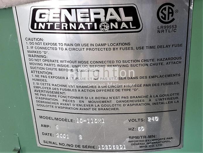 Used 2001 Dust Collector - General 10-110M1