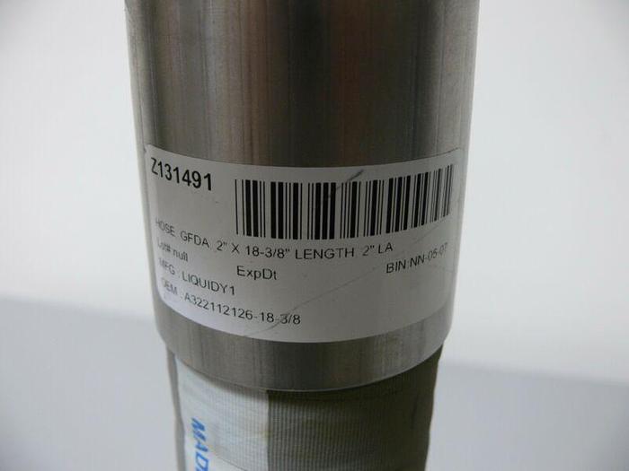 Used Saint-Gobain 316L Stainless Steel Flange Hose GFDA 2" X 2" X 18-3/8
