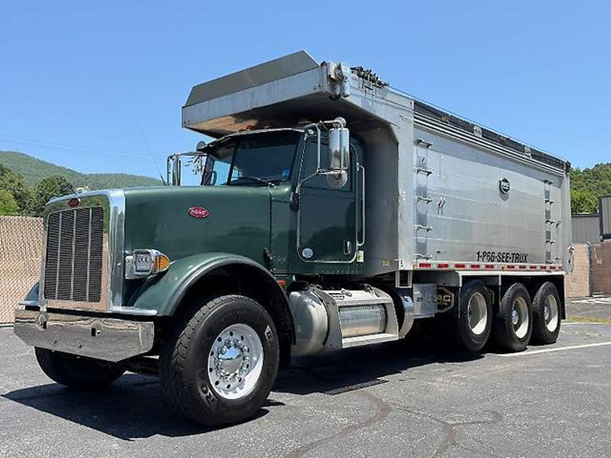 Used 2015 PETERBILT 367 FACTORY TRI-AXLE DUMP TRUCK MAC ALUM DUMP BED