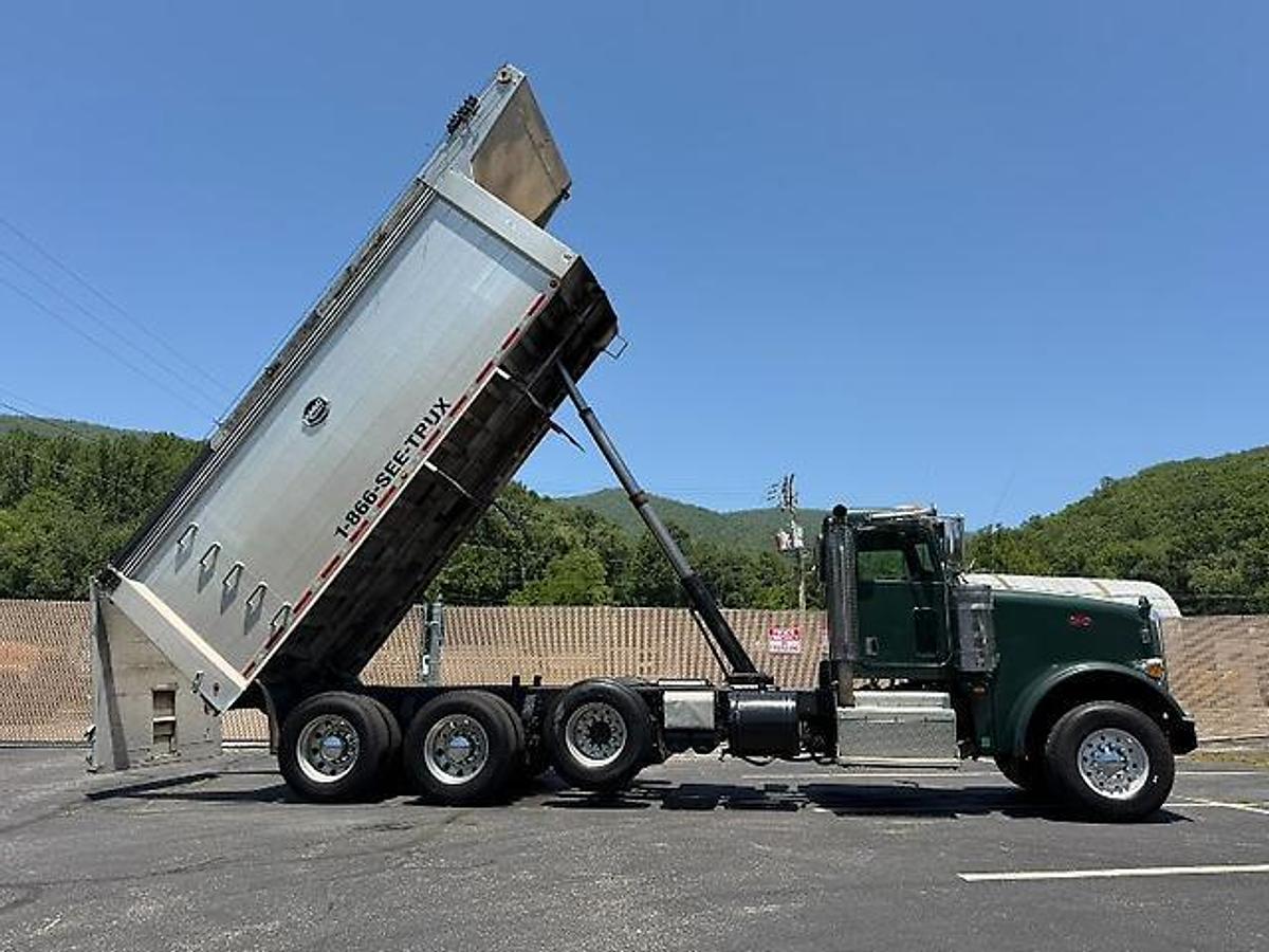 Used 2015 PETERBILT 367 FACTORY TRI-AXLE DUMP TRUCK MAC ALUM DUMP BED