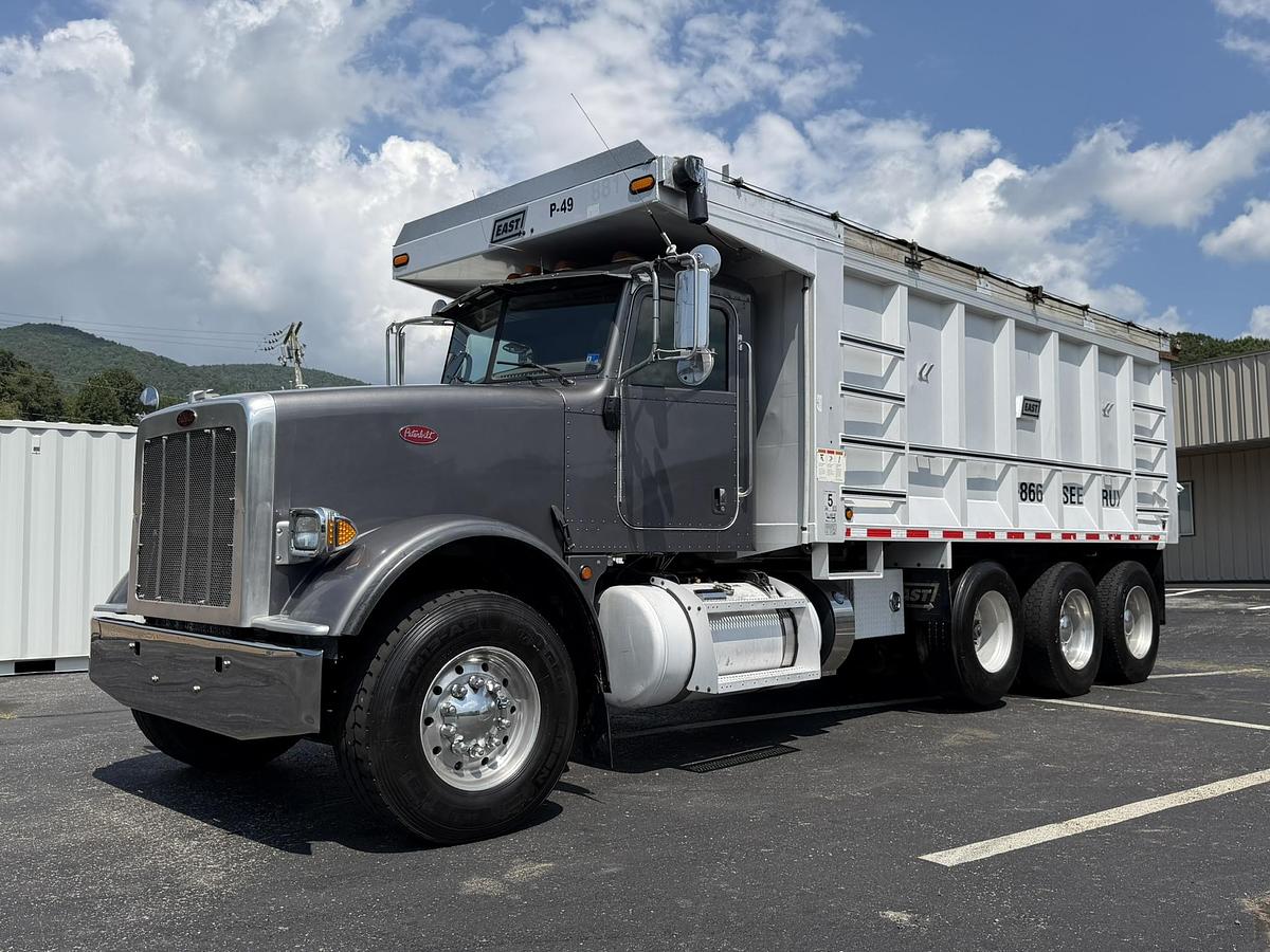 Used 2013 PETERBILT 367 FACTORY TRI-AXLE DUMP TRUCK EAST ALUM DUMP BED