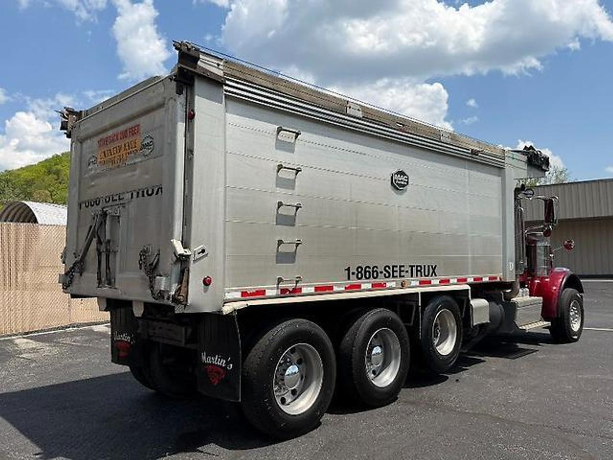 Used 2015 PETERBILT 367 FACTORY TRI-AXLE DUMP TRUCK MAC ALUM DUMP BED