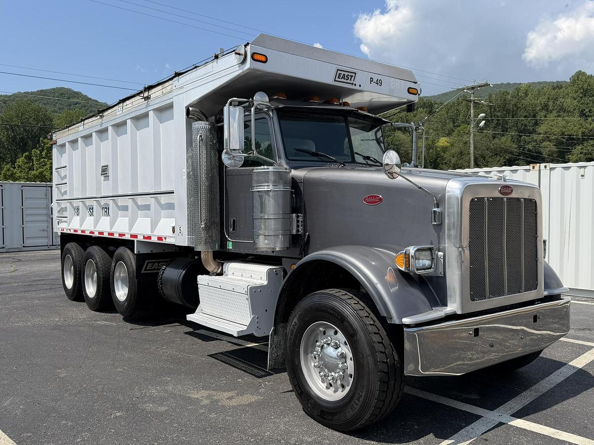 Used 2013 PETERBILT 367 FACTORY TRI-AXLE DUMP TRUCK EAST ALUM DUMP BED
