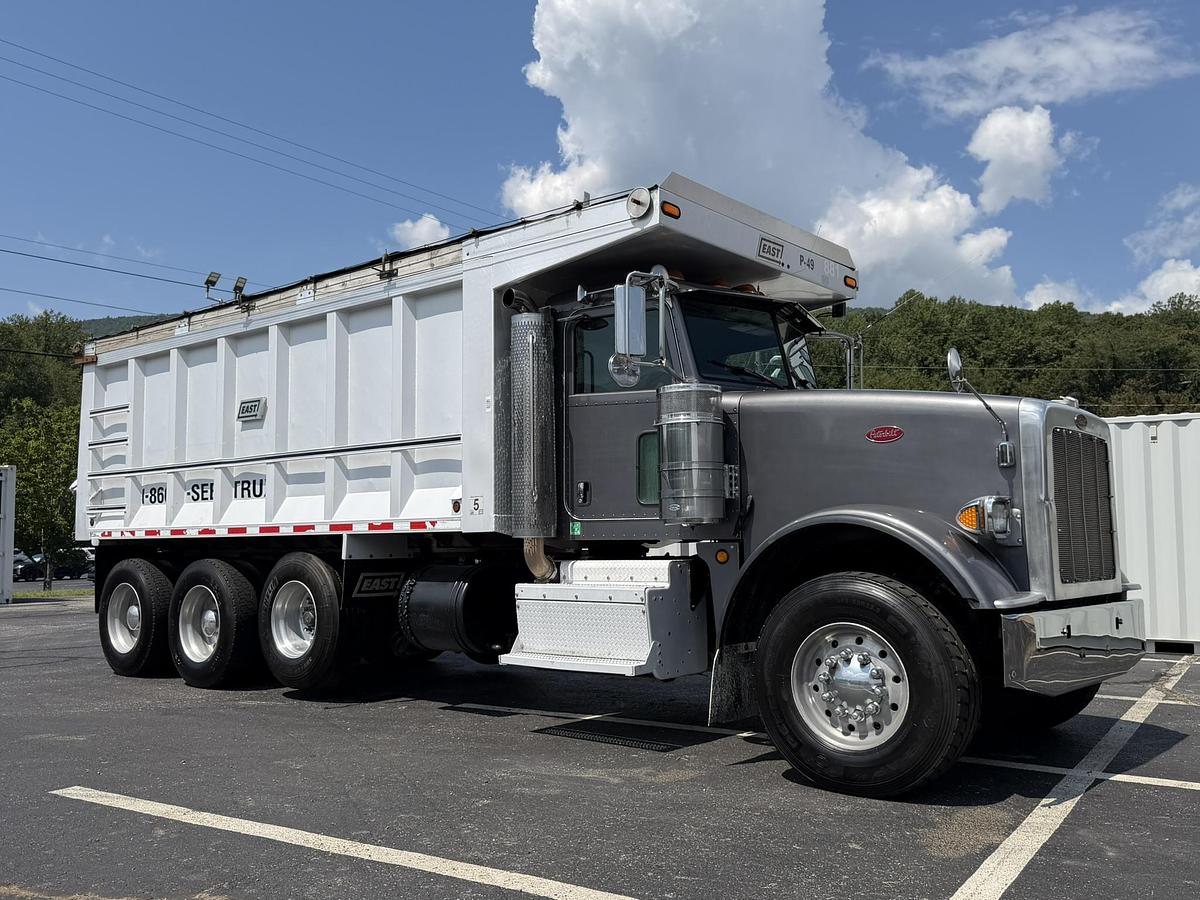 Used 2013 PETERBILT 367 FACTORY TRI-AXLE DUMP TRUCK EAST ALUM DUMP BED