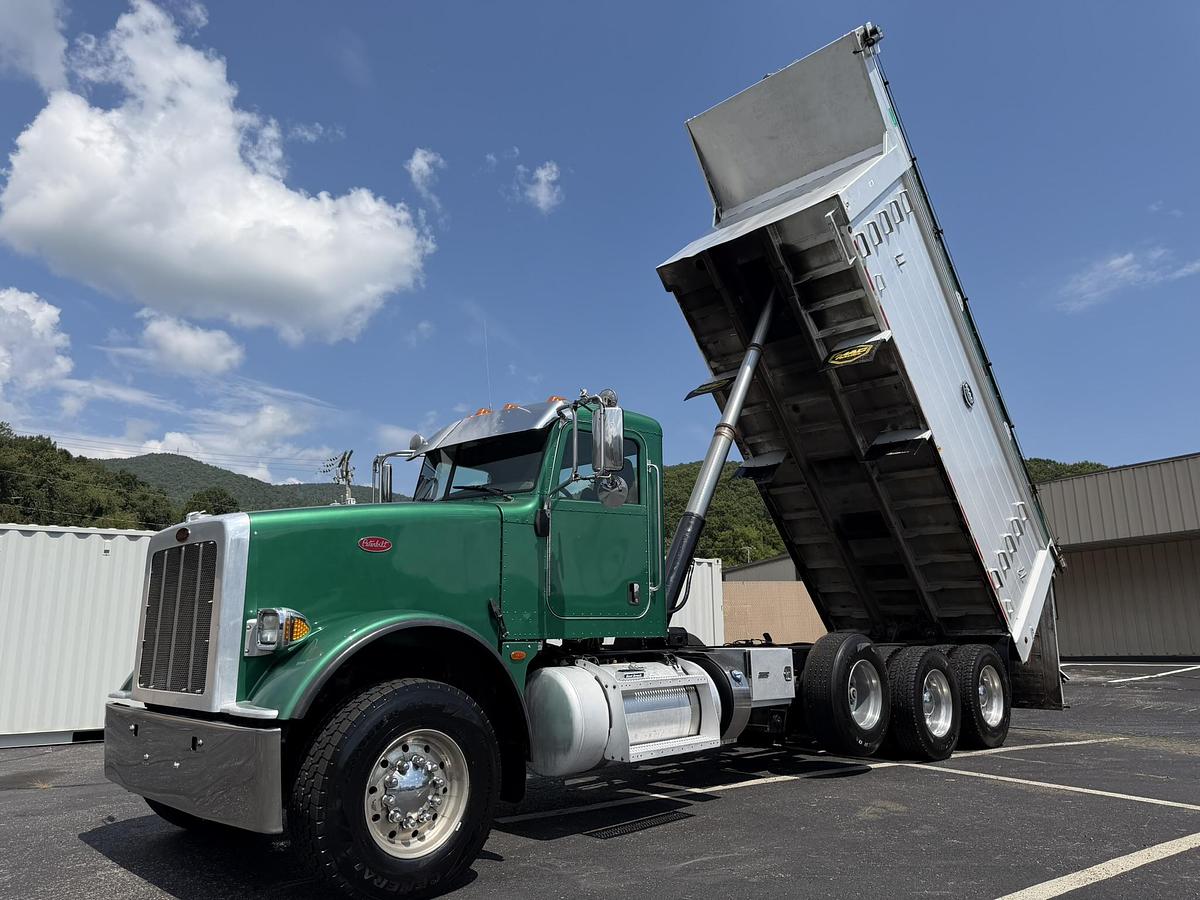 Used 2016 PETERBILT 367 FACTORY TRI-AXLE DUMP TRUCK MAC ALUM DUMP BED