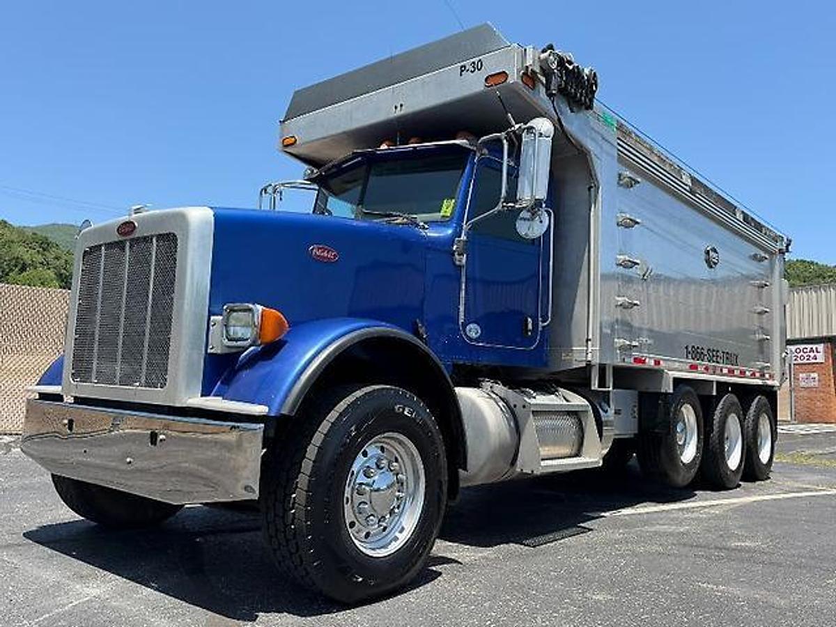 Used 2014 PETERBILT 367 FACTORY TRI-AXLE DUMP TRUCK MAC ALUM DUMP BED