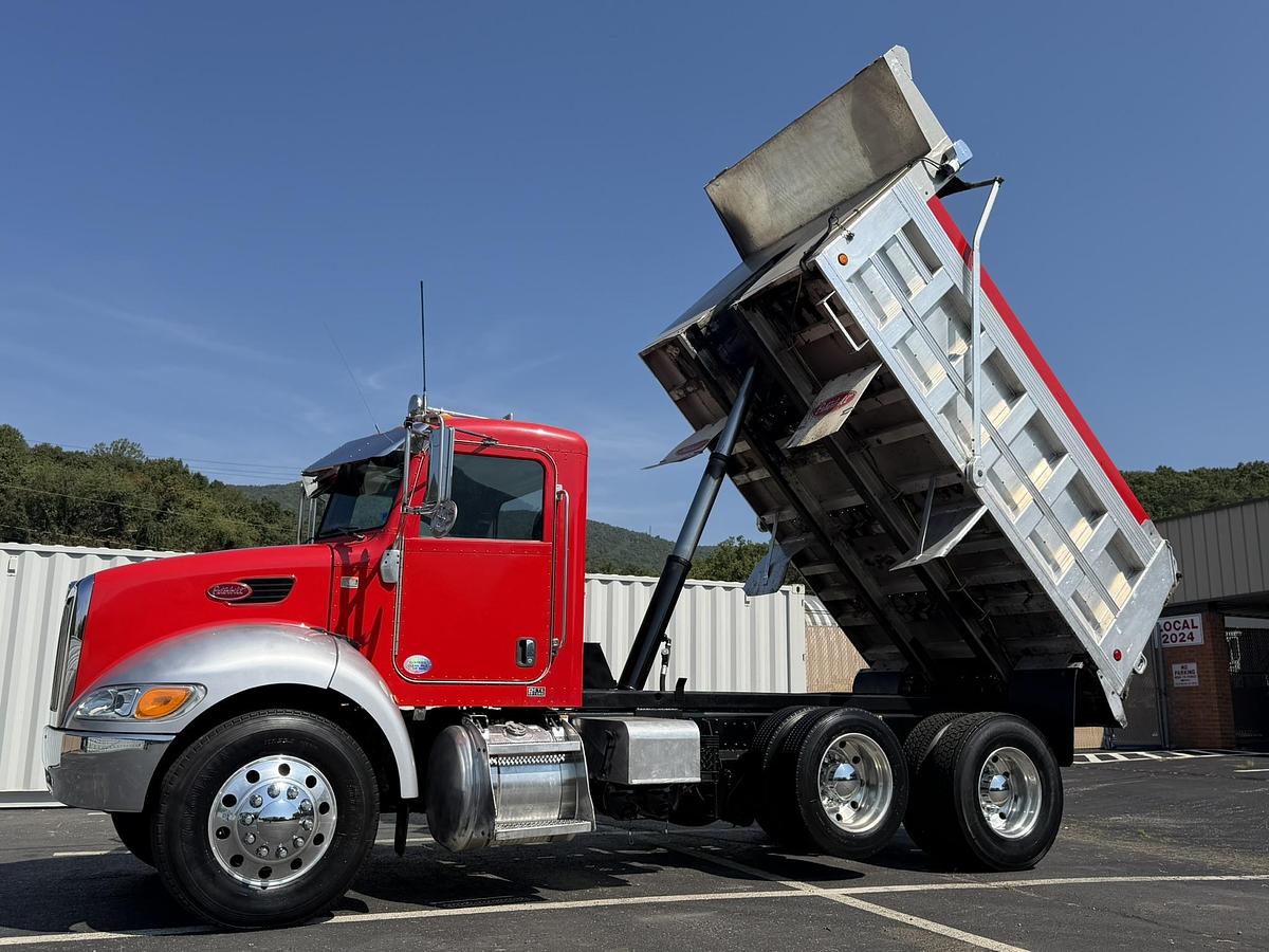 Used 2011 Peterbilt 337 Single Axle Dump Truck With Lift Drop Axle Cummins 8.3L,Allison Automatic, Pintle Hitch