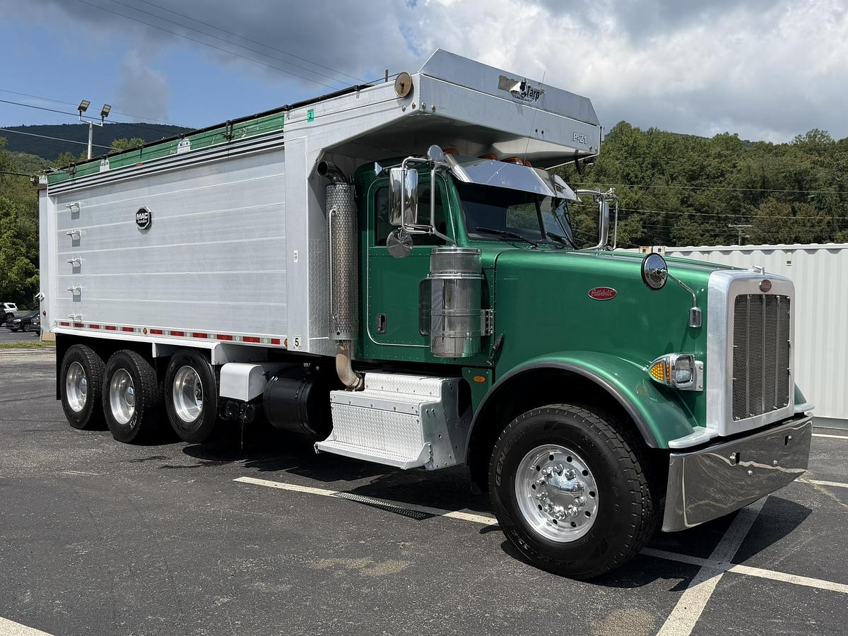 Used 2016 PETERBILT 367 FACTORY TRI-AXLE DUMP TRUCK MAC ALUM DUMP BED