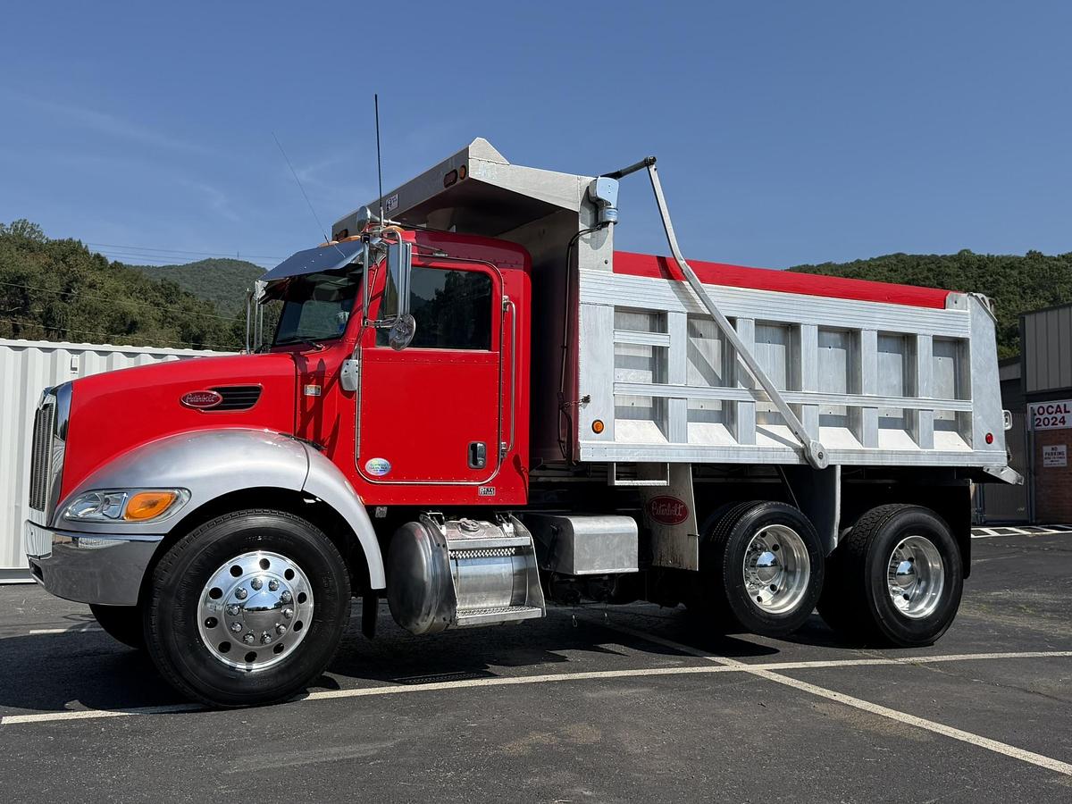 Used 2011 Peterbilt 337 Single Axle Dump Truck With Lift Drop Axle Cummins 8.3L,Allison Automatic, Pintle Hitch
