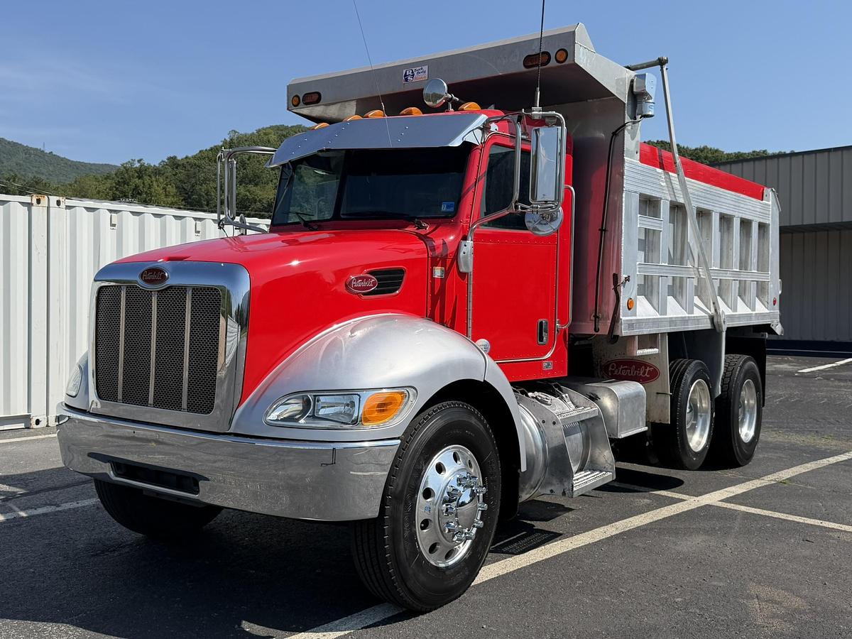 Used 2011 Peterbilt 337 Single Axle Dump Truck With Lift Drop Axle Cummins 8.3L,Allison Automatic, Pintle Hitch