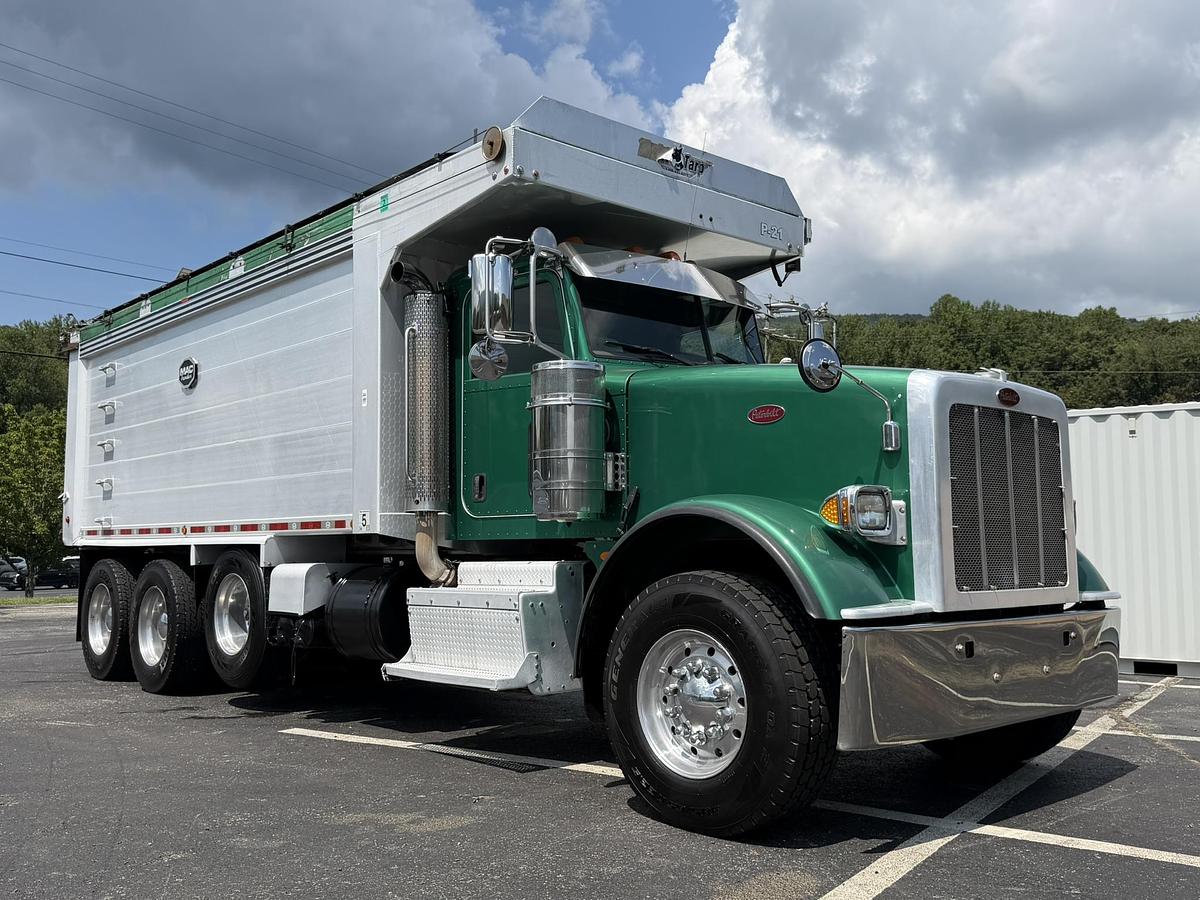 Used 2016 PETERBILT 367 FACTORY TRI-AXLE DUMP TRUCK MAC ALUM DUMP BED
