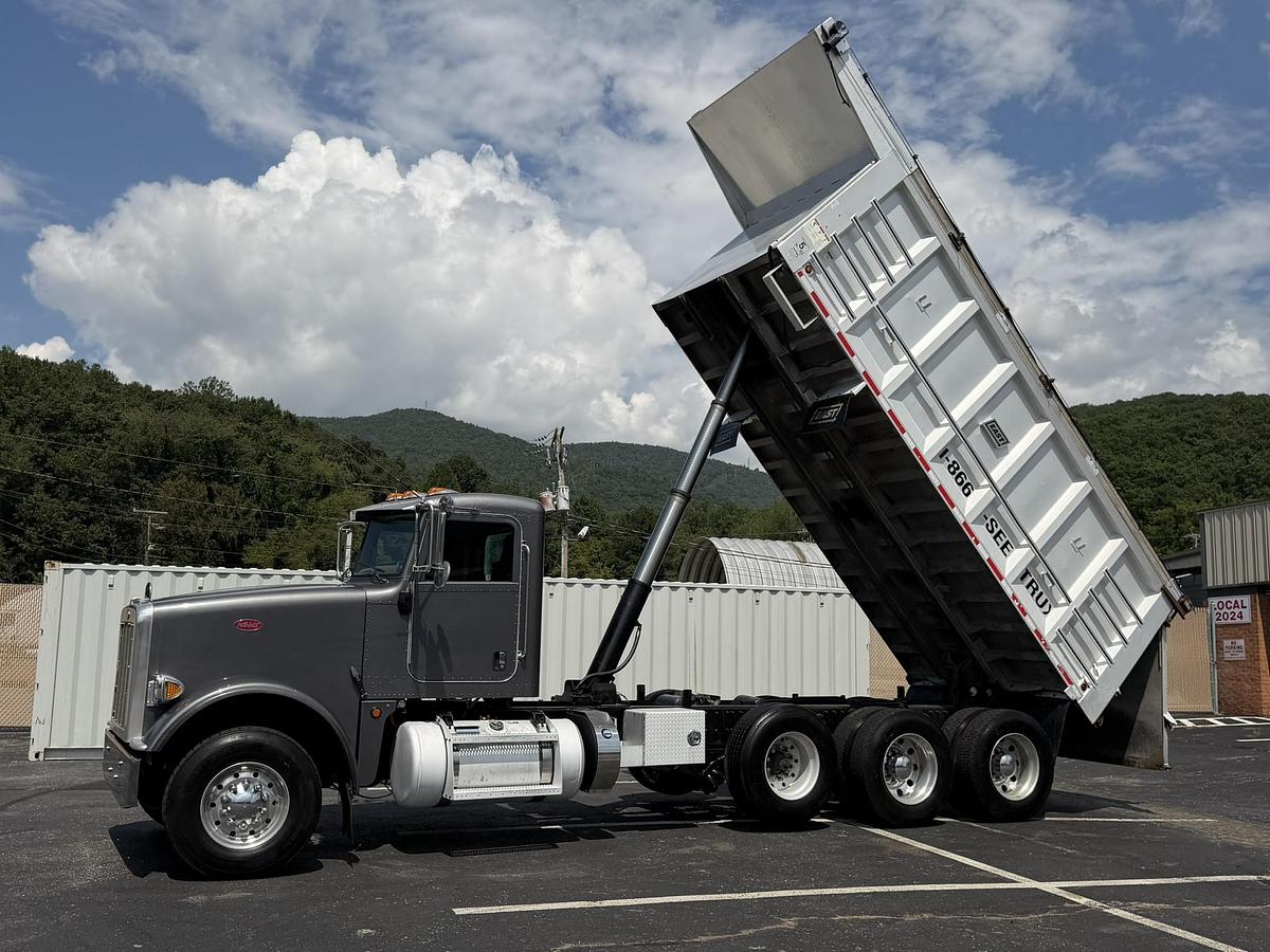 Used 2013 PETERBILT 367 FACTORY TRI-AXLE DUMP TRUCK EAST ALUM DUMP BED