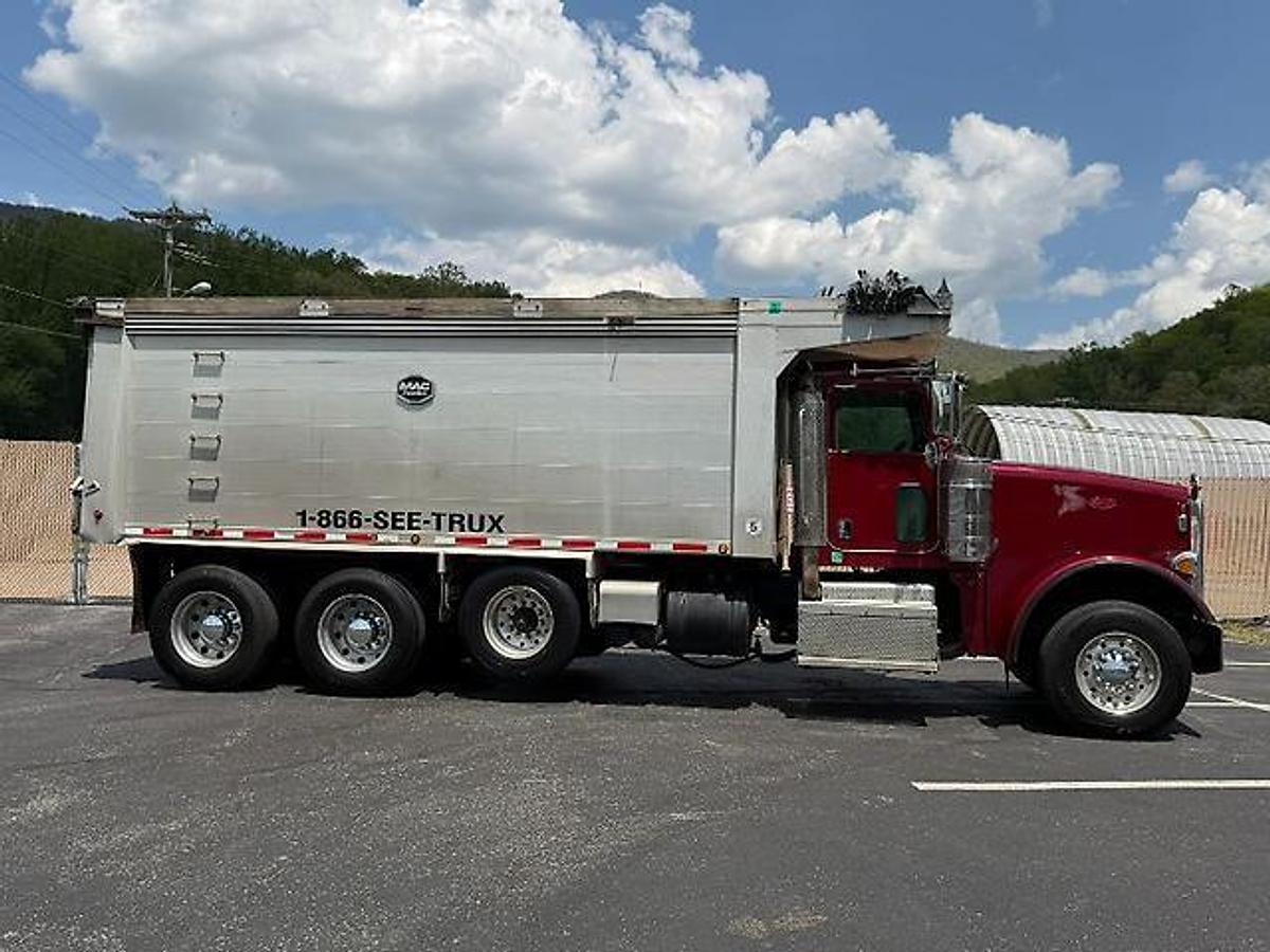 Used 2015 PETERBILT 367 FACTORY TRI-AXLE DUMP TRUCK MAC ALUM DUMP BED