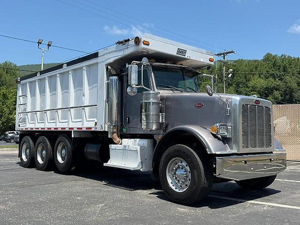 Used 2013 PETERBILT 367 FACTORY TRI-AXLE DUMP TRUCK EAST ALUM DUMP BED