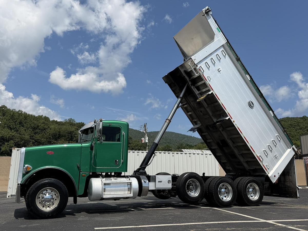 Used 2016 PETERBILT 367 FACTORY TRI-AXLE DUMP TRUCK MAC ALUM DUMP BED