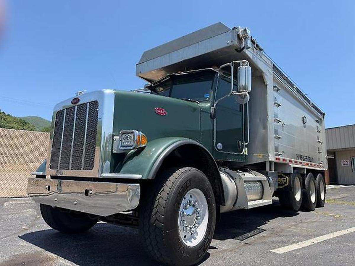 Used 2015 PETERBILT 367 FACTORY TRI-AXLE DUMP TRUCK MAC ALUM DUMP BED